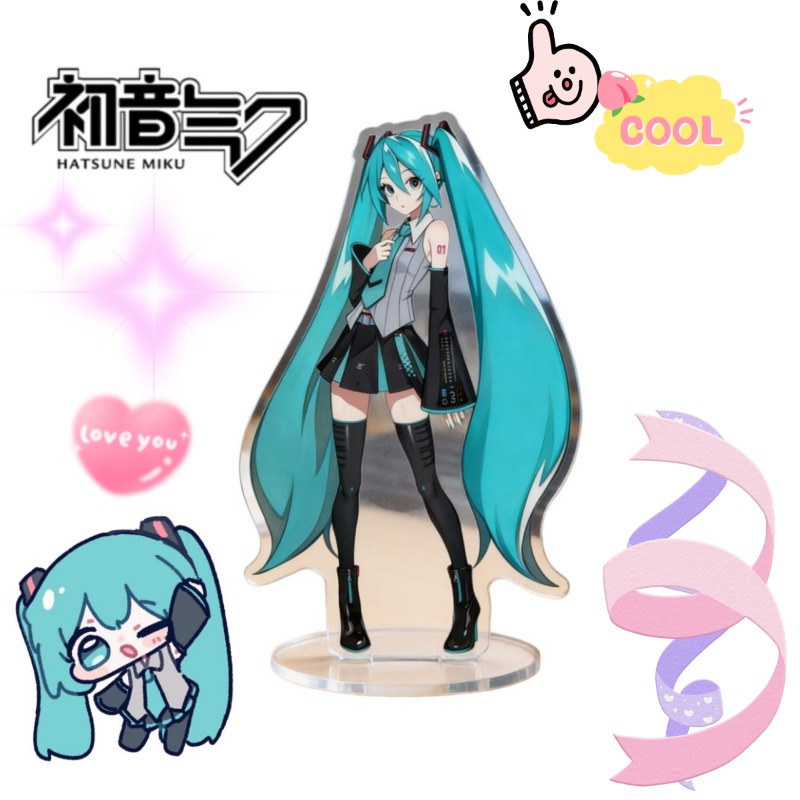 Anime Cosplay Characters - Hatsune Miku 10cm Akrylowy Stojak Urocza