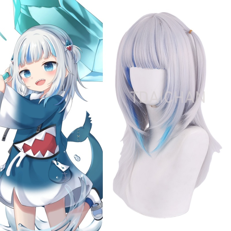 Anime Cosplay Event 2025 - Peruka do cosplayu Gawr Gura 2025,