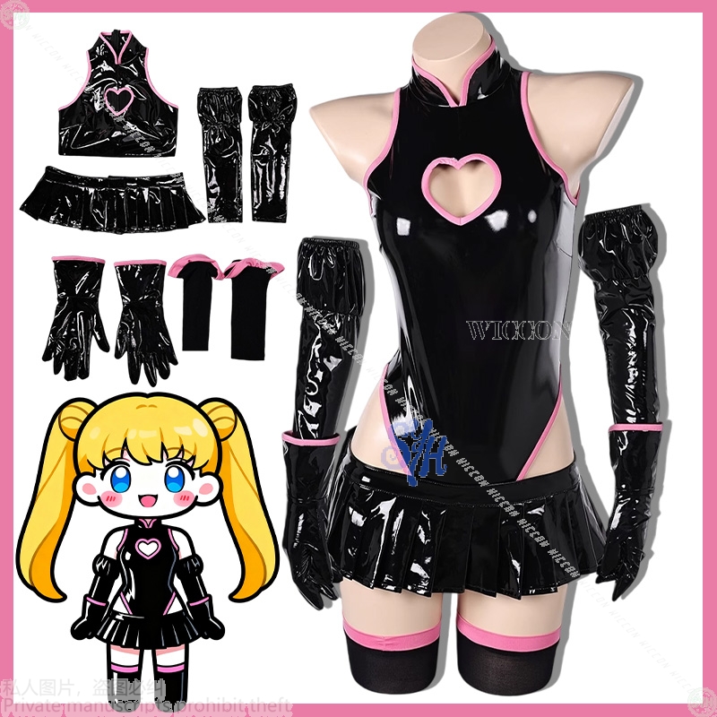 Anime Cosplay Black Girl - Seksowna odzież w stylu Y2K z