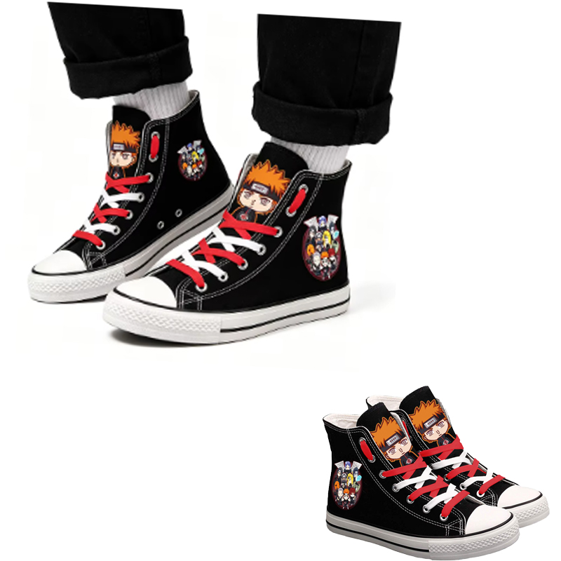 Anime Cosplay Ideas For Couples - Buty płócienne Naruto Uzumaki, wysokie, męskie