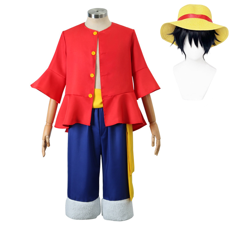 Kids Cosplay Anime - Kostium Cosplay Luffy Kapelusz Peruka Anime