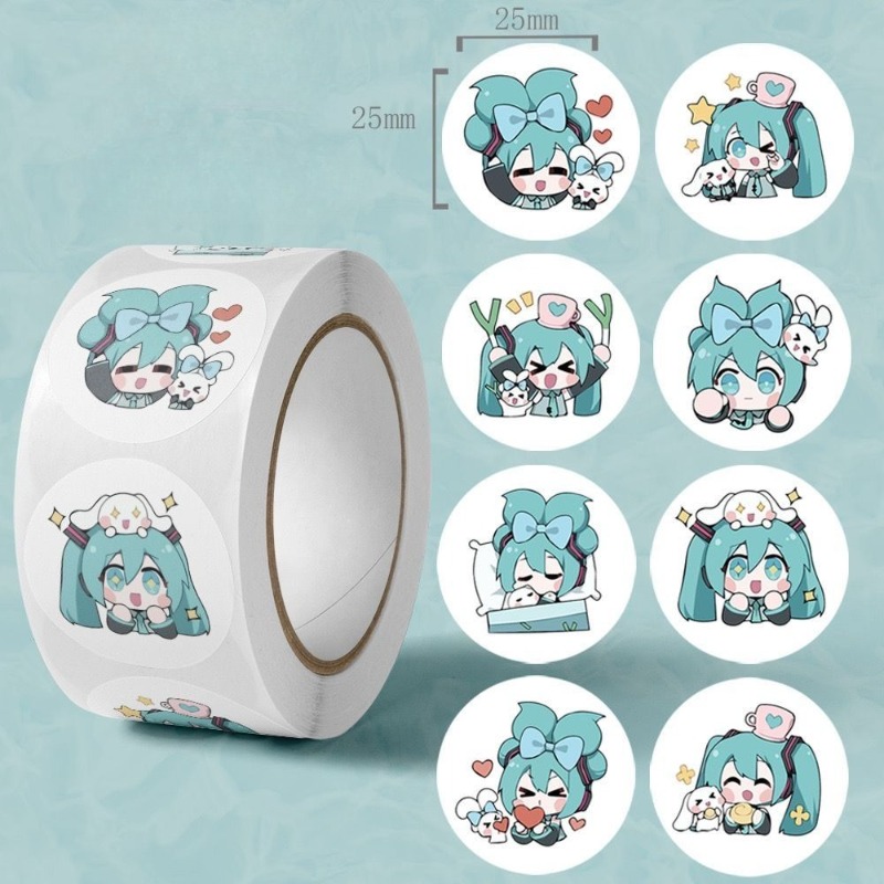 Anime Cosplay Boy - Estetyczne, urocze naklejki Hatsune Miku, dekoracyjne