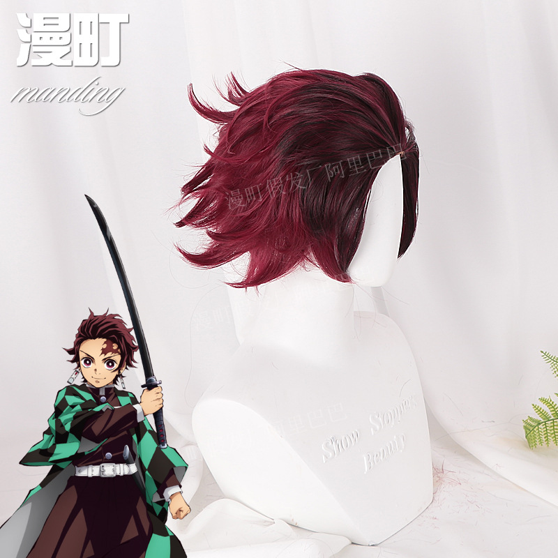Anime Cosplay Tanjiro - Peruka do cosplayu w stylu Kamado