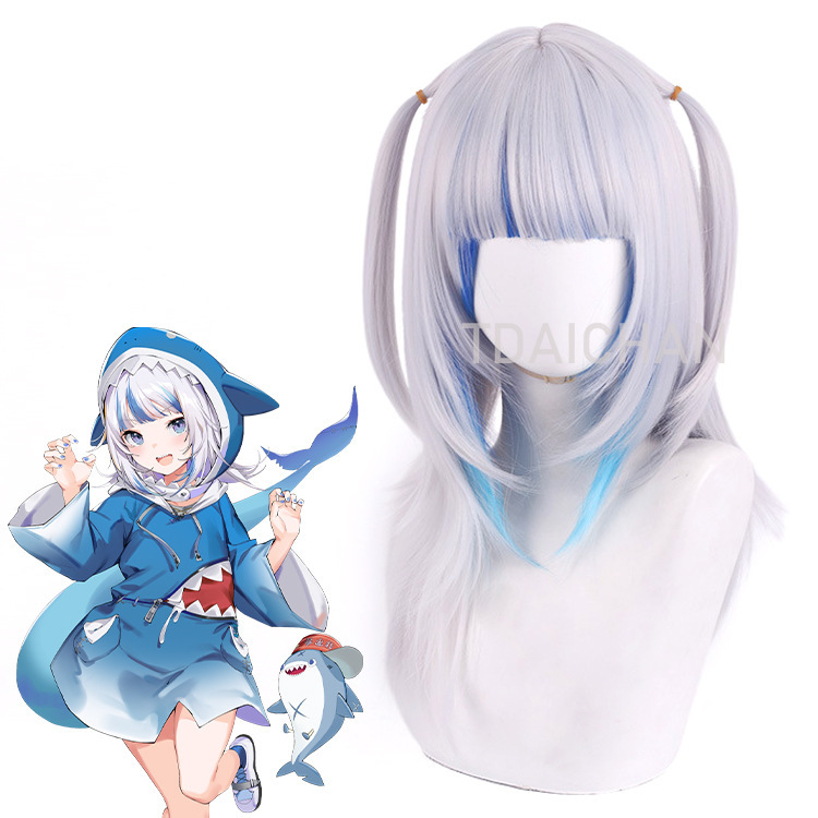 Peruka do cosplayu Gawr Gura 2 – Anime Cosplay Event 2025 recenzja i cena