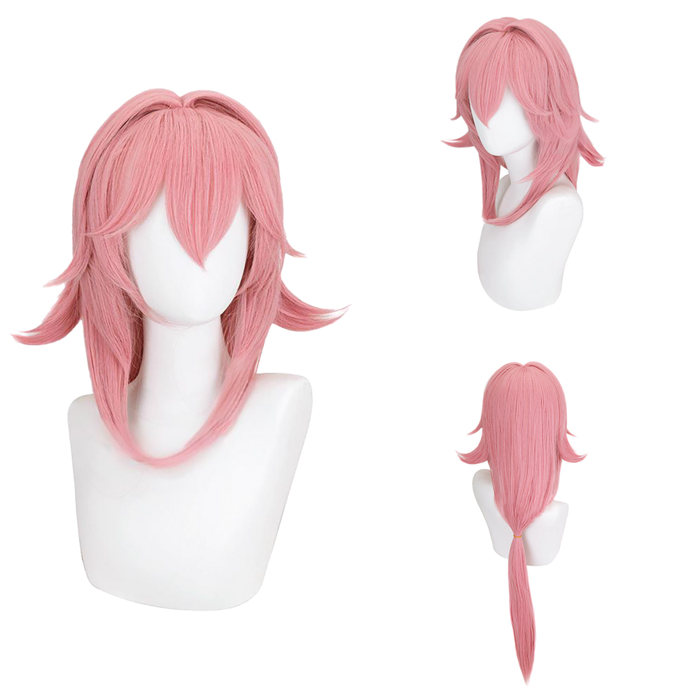Peruka Cosplay Yae Miko Różowa – Anime Cosplay Photoshoot recenzja i cena