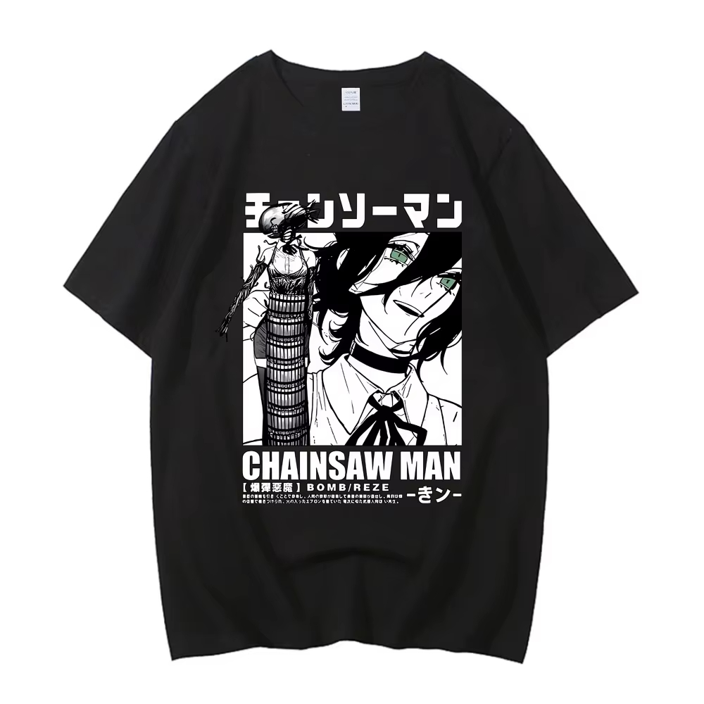 Koszulka 2026 New Chainsaw Man – Anime Cosplay Chainsaw Man recenzja i cena