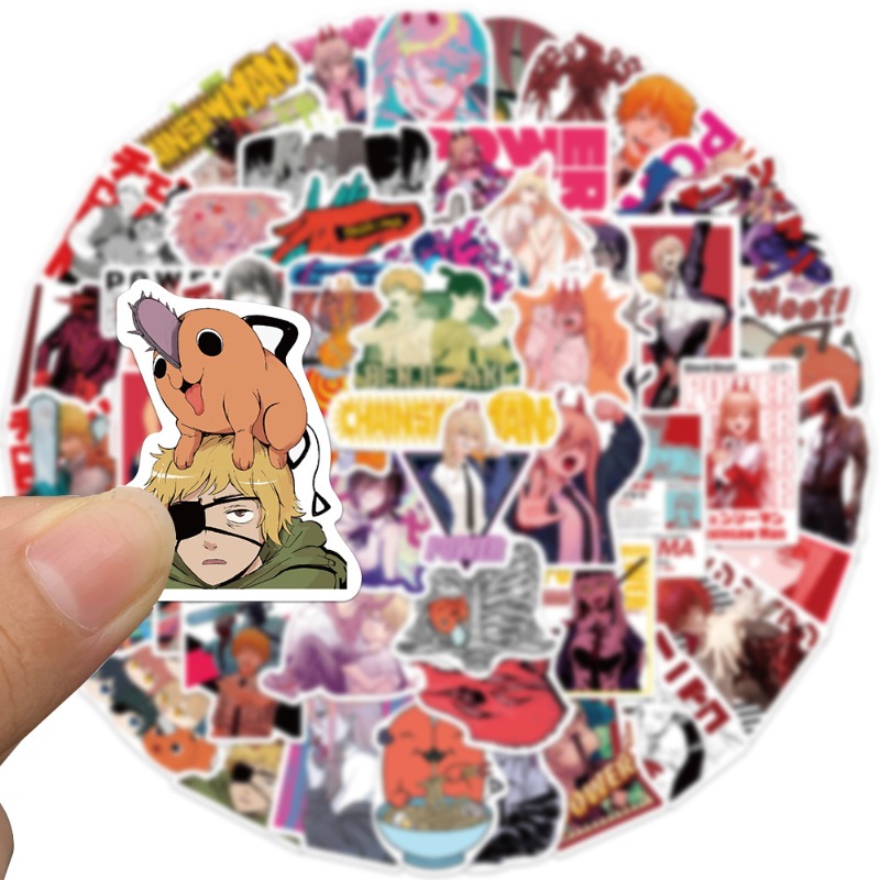 50 szt. Naklejek Anime Chainsa – Anime Cosplay Chainsaw Man recenzja i cena
